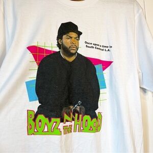 Boyz N The Hood White Graphic T-Shirt. Size Large.